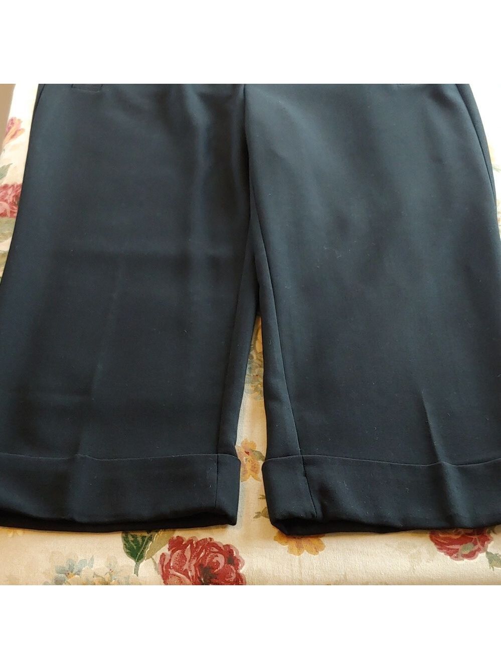 Chico's Nautical Black Dress Cropped Pants with Button Detail size 2.5 (14) NWT - Picture 13 of 17
